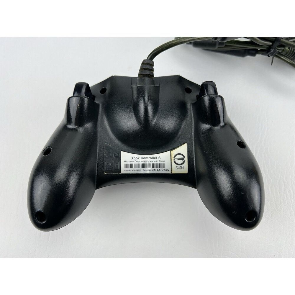 Original Wired Microsoft Xbox Controller S in Black No. X08-69873 - Picture 7 of 10